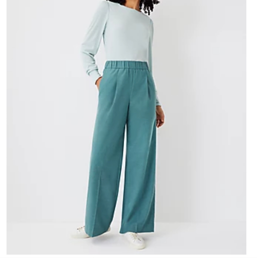 Ann Taylor Flannel Wide Leg Pants